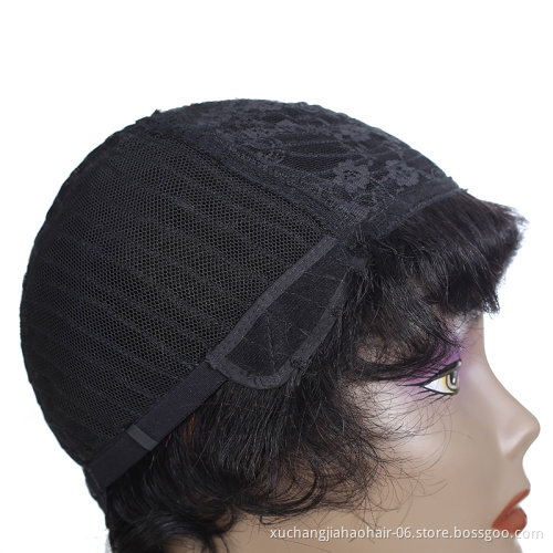 factory store wholesale wigs 100% human hair vendors curly human hair wig 27PCS short pixie cut wig human hair
